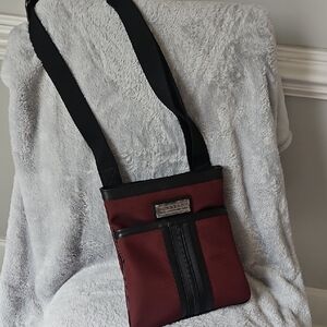 Burberry Red and Black Messenger Bag
